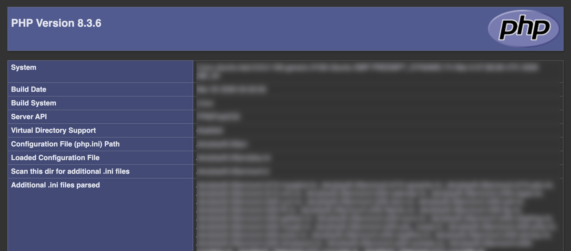 PHP Info funcionando